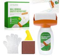 HA BIN Rouleau de peinture blanche, 500 g, brosse de réparation murale, 2 en 1, rouleau de peinture, petite brosse de réparation murale à rouleau, pour réparer les taches et les murs endommagés