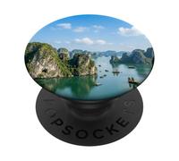 Ha Long Bay Vietnam Îles calcaires Scène côtière PopSockets PopGrip Adhésif