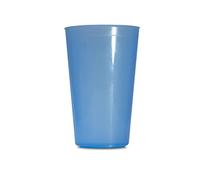 HA MARKET Lot de 50 Gobelets Durables et Réutilisables Bleus - Capacité 30cl - Plastique Polypropylène Rigide - Idéal pour un Anniversaire, Cocktail, Mariage et Fêtes.
