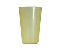 HA MARKET Lot de 50 Gobelets Durables et Réutilisables Jaunes - Capacité 30cl - Plastique Polypropylène Rigide - Idéal pour un Anniversaire, Cocktail, Mariage et Fêtes.