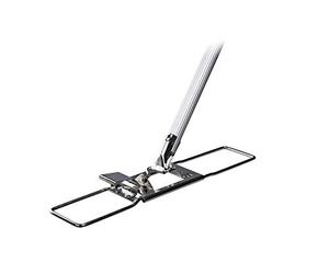 Ha-Ra Bodenexpress 42 cm en acier inoxydable avec manche en aluminium I Balai de sol robuste pour le nettoyage des sols et des murs I Balai serpillère maniable avec poignée antidérapante et manche