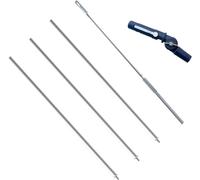 Ha-Ra Kit de nettoyage de vitres 5 pièces I 1 manche télescopique Ha-Ra extensible de 1,14 à 1,70 m & 3 rallonges Ha-Ra 0,93 m et adaptateur standard I Manche télescopique robuste I pour Ha-Ra