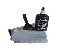 Ha-Ra Kit de nettoyage pour vitres, raclette à vitres 32 cm, soin complet concentré 500 ml, chiffon en microfibre pour marteau 68 x 50 cm, kit de pansement pour fenêtre