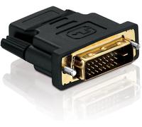 HA010 Adaptateur DVI - HDMI (DVI-D mâle (24 + 1) vers HDMI femelle (19pol)), noir