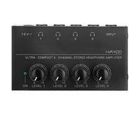 HA400 Headphone Amplifier 4-Way Monitor Headphone Amplifier Headphone Monitor Amplifier with US Plug