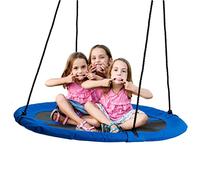 HAAGO Grande Balançoire Nid d'Oiseau 110cm (Charge 180kg) avec Kit de Fixation - Résistante aux Intempéries pour Enfants et Adultes - Siège Suspendu d'Extérieur et Jardin
