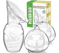 haakaa 100 ML Tire-Lait en Silicone et 2 Pièces 75 ML Coquillage Allaitement, Recueil Lait, Sain et Inoffensif