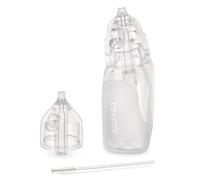 haakaa Aspirateur nasal en silicone pour bébé | Nettoyeur de nez de bébé sûr | Seringue facile à presser pour nez et ampoule d'oreille avec brosse | 0 mois et plus nouveau-né - Transparent, pingouin