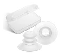 haakaa Correcteur de mamelon en silicone pour plats, courts ou inversés, correcteur de mamelon inversé pour allaitement avec diamètre intérieur de 22 mm et étui de rangement portable