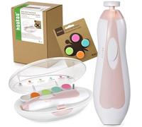 haakaa Coupe-Ongles Électrique pour Bébés, Kit de Lime pour Ongles de Nouveau-Nés, Petits Enfants ou Adultes avec 10 Tampons de Rechange, Rose