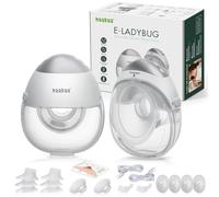 haakaa E-Ladybug Lot de 2 tire-lait électriques portables - Pompe mains libres ultra fine, 3 modes et 12 niveaux d'aspiration, technologie micro-vibration, tasse étanche de 180 ml, design silencieux