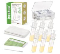 haakaa Le kit collecteur Colostrum comprend un étui portable et une lingette en coton blanc pour les mamans allaitantes pour recueillir et nourrir le colostrum, 4 ml/6 pièces