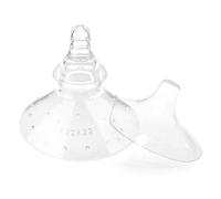 haakaa Lot de 2 cache-tétons en silicone pour les difficultés d'allaitement, avec sac de transport, base ronde et ultra fin de 24 mm