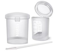 haakaa Lot de 2 gobelets doseurs et d'alimentation en silicone avec couvercle (pré-stérilisé), 25 ml
