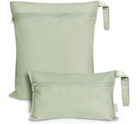 haakaa Lot de 2 sacs imperméables pour bébé, sacs humides/secs pour sac à couches, voyage, maillot de bain, plage, piscine, pièces de pompe, poussette, garderie, yoga, herbe