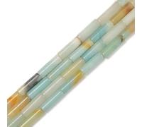 HAAMIIQII 28pcs 4x13mm Amazon perles naturelles tube cylindrique lâche perles de pierres précieuses bijoux faisant bricolage bracelet collier