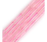 HAAMIIQII 28pcs 4x13mm perles de quartz roses naturelles tube cylindrique lâche perles de pierres précieuses fabrication de bijoux bricolage bracelet collier