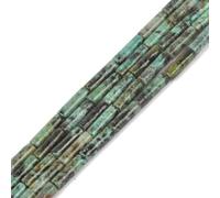 HAAMIIQII 28pcs 4x13mm perles turquoise africaine naturelle tube cylindrique Loose Gem perles bijoux fabrication bricolage bracelet collier