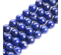 HAAMIIQII 35pcs 10mm lapis - lazuli perles rond lâche perles de pierres précieuses bijoux faire bricolage bracelet collier