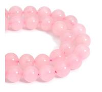 HAAMIIQII 35pcs perles de quartz roses naturelles 10mm cristal authentique rond lâche perles de pierres précieuses fabrication de bijoux bricolage bracelet collier