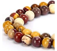 HAAMIIQII 45pcs 8mm naturel mookaite jaspe perles rond lâche perles de pierres précieuses fabrication de bijoux bricolage bracelet collier