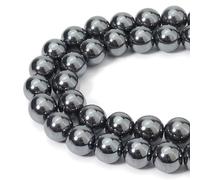 HAAMIIQII 45pcs 8mm naturel noir hématite perles rond lâche perles de pierres précieuses fabrication de bijoux bricolage bracelet collier