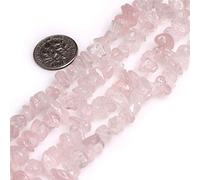 HAAMIIQII 5-8mm perles de détritus de quartz rose naturel cristal perles de pierres précieuses en vrac pour bijoux en pierre détritus irrégulière 30 pouces