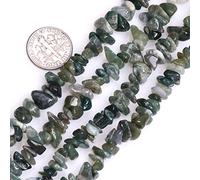 HAAMIIQII 5-8mm perles de détritus en agate de mousse naturelle détritus irréguliers pierres précieuses en vrac perles de guérison énergétique perles chaîne de fabrication de bijoux 30 pouces