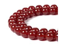 HAAMIIQII 60pcs 6mm Natural Red Agate Beads Round Loose Gemstone Beads for Jewelry Making DIY Bracelet Necklace