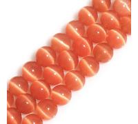 HAAMIIQII 60PCS 6mm orange Cat Eye Beads rond lâche perles de pierres précieuses pour la fabrication de bijoux bricolage bracelet collier