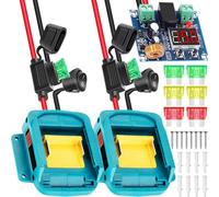 HAAMNING7 2 pièces Adaptateur de électrique pour Makita 18V batterie, Connecteur d'alimentation pour voiture RC Truck Robotique, Convertisseur pour Makita BL1860 BL1850 BL1840