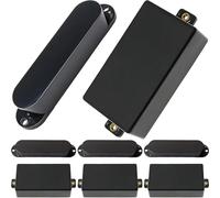 HAAMNING7 8 pièces Cache-micro humbucker simple bobinage | Cache-micro noir fermé sans trous pour guitare électrique, accessoire pour guitare électrique, pièce détachée