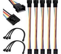 HAAMNING7 Câble adaptateur pour ventilateur Dell PWM (5 pièces) avec 2 convertisseurs 1 vers 3 broches pour connecteur CPU, contrôle de température et fil silencieux 3 broches.