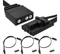 HAAMNING7 Câble adaptateur RGB 4 broches vers 3 broches pour Corsair RGB, cordon de connexion pour périphérique ARGB 5 V 3 broches, Lighting Node CORE (10 cm/3,94 pouces, 3 pièces)