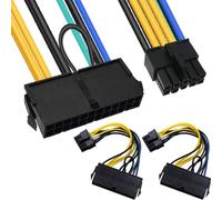 HAAMNING7 Câble d'alimentation ATX 24 broches vers 10 broches ATX, connecteur adaptateur d'alimentation ATX femelle 24 broches vers mâle 10 broches carte mère pour Lenovo IBM, 2 pièces