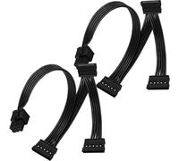 HAAMNING7 Câble d'alimentation SATA 6 broches vers 3 x 15 broches pour bloc | Adaptateur de disque dur SATA 18 AWG, 3 x 15 broches, câble d'alimentation répartiteur d'alimentation