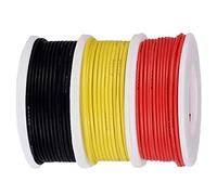 HAAMNING7 Câble électrique 26AWG, kit de câblage électrique 26 AWG, 300 V, fils de cuivre étamé multibrins en PVC, 3 couleurs (noir, rouge, jaune), 7 m / 23 pi, pour bricolage