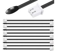 HAAMNING7 Lot de 10 sondes de température à thermistance NTC avec prise XH2.54-2P 3950 B valeur Capteur de température sensible à l'époxy pour climatiseur Réfrigérateur congélateur thermostat (40cm)