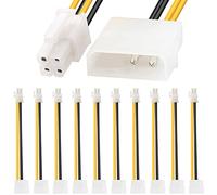 HAAMNING7 P4 ATX vers LP4, 4 broches Molex mâle vers 4 broches ATX carte mère Adaptateur d'alimentation femelle pour Pentium 4, pour carte mère ATX 4 broches, 20 cm 8 pouces, 10 pièces