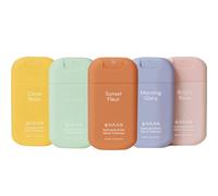 HAAN Spray nettoyant pour les mains à l'aloe vera (lot de 5) - Parfum Sunset Fleur, Morning Glory, Bright Rose, Verveine purifiante, Citrus Noon