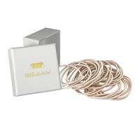 Haarallerliebst Lot de 30 élastiques à cheveux pour femme - Beige - 1,5 mm d'épaisseur - Pour tresses et chignons - Élastiques fins pour tresses et chignons