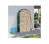 vidaXL Porte-bûches vert 120x45x210 cm acier galvanisé