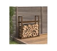 Support pour Bois de Chauffage Étagère Porte-bûches Gris Bois de Pin vidaXL