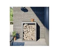 vidaXL Portant de bois de chauffage 60x40x80 cm acier inoxydable