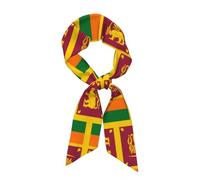 Haargummis Aus Satin,Mit Sri Lenka Flaggen Aufdruck,Vielseitig Verwendbares Schal Haarband Bandana,Seidentuch Für Frauen Und Mädchen,Geschenke Für Hochzeit,Valentinstag,Geburtstag