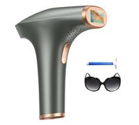Haarlosy Épilateur Lumière Pulsée de Glace,IPL Épilateur Laser 999,900 Flashes avec 9 Niveaux et 3 Fonctions - HR/SC/RA pour Femme et Homme, Visage, Corps, Bikini, Aisselles - Noir foncé