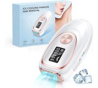 Haarlosy Épilateur Lumière Pulsée de Refroidissement, 999,900 Flashes IPL Laser Épilateur Definitive, 2 Modes 5 Niveaux Énergie Épilation Laser pour Visage/Corps/Maillot/Aisselles, Blanc