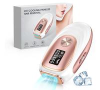 Haarlosy Épilateur Lumière Pulsée de Refroidissement, 999,900 Flashes IPL Laser Épilateur Definitive, 2 Modes 5 Niveaux Énergie Épilation Laser pour Visage/Corps/Maillot/Aisselles, Rose
