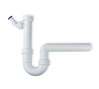 HAAS siphon d'évier 2910 DN 40, 2000 2000 /2", avec raccord d'appareil, polypropylène, blanc