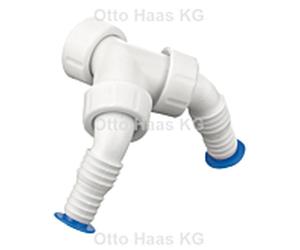 HAAS combinaison manchon de raccordement appareil double 2914 2000 "et 3/4", avec bouchons et rondelles